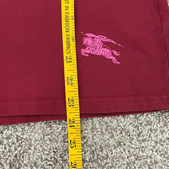 Burberry Brit Crew Neck Cuffed Sleeve Shirt Red Large - Picture 9 of 9